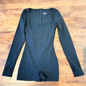 Garage Black Long Sleeve Jumpsuit